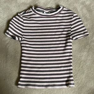 H and M stripped crop top, size XS
